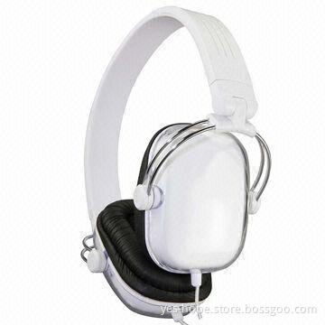 Fashionable White Headset with Logo and Beauty Watermark, 20Hz-20kHz Frequency Range